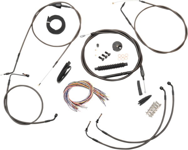 Complete Midnight Braided Handlebar Cable/Brake Line Kit ? Mini