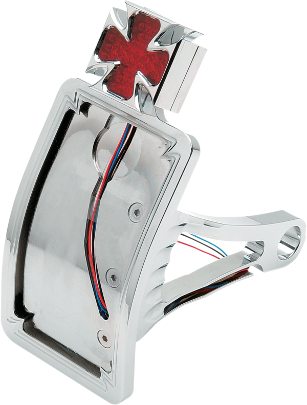 Side Mount Maltese Cross LED Taillight and License Plate Mount