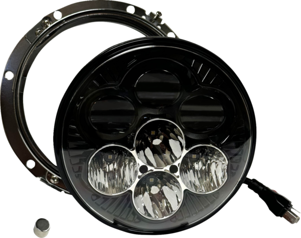 Shark Demon? 7? Round LED Headlight with Color Changing Backlight