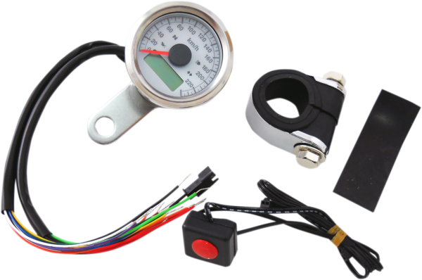 1-7/8" Programmable Imperial Speedometer with Indicator Lights
