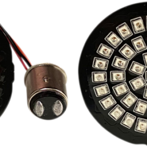 Genesis? 4 Solid Amber/White (Halo Free) LED Turn Signal Inserts for CVO?