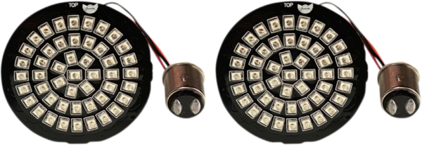 Genesis? 4 Solid Amber/White (Halo Free) LED Turn Signal Inserts for CVO?