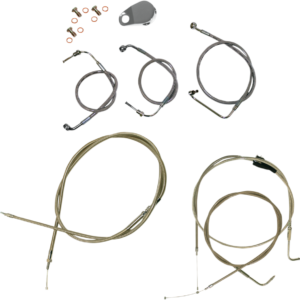Standard Stainless Braided Handlebar Cable/Brake Line Kit