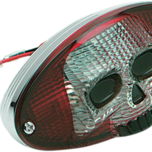 Red and Clear Skull Taillight