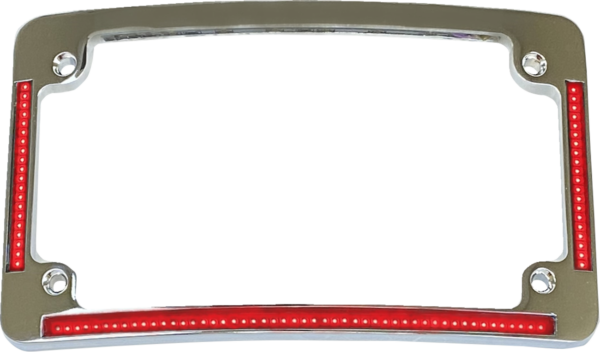 Radius License Plate Frame with Auxiliary Red LEDs and Tag Illumination